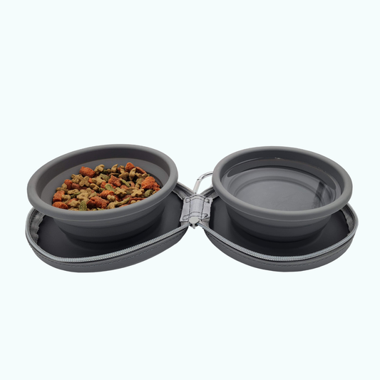 Monptit Pets collapsible travel bowls with eco-friendly packaging and zip case